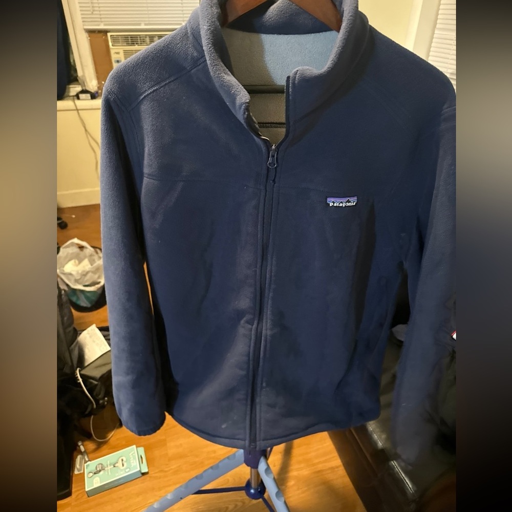 Patagonia sweater jacket navy blue